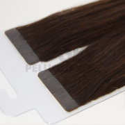 Extensiones Adhesivas de cabello natural 20 tiras Castaño Oscuro
