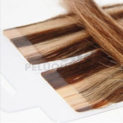 Extensiones Adhesivas de cabello natural 20 tiras Cataño- Rubio Claro