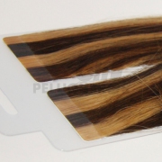 Extensiones Adhesivas de cabello natural 20 tiras  Castaño - Rubio Miel
