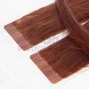 Extensiones Adhesivas de cabello natural 20 tiras Rubio Dorado Caoba